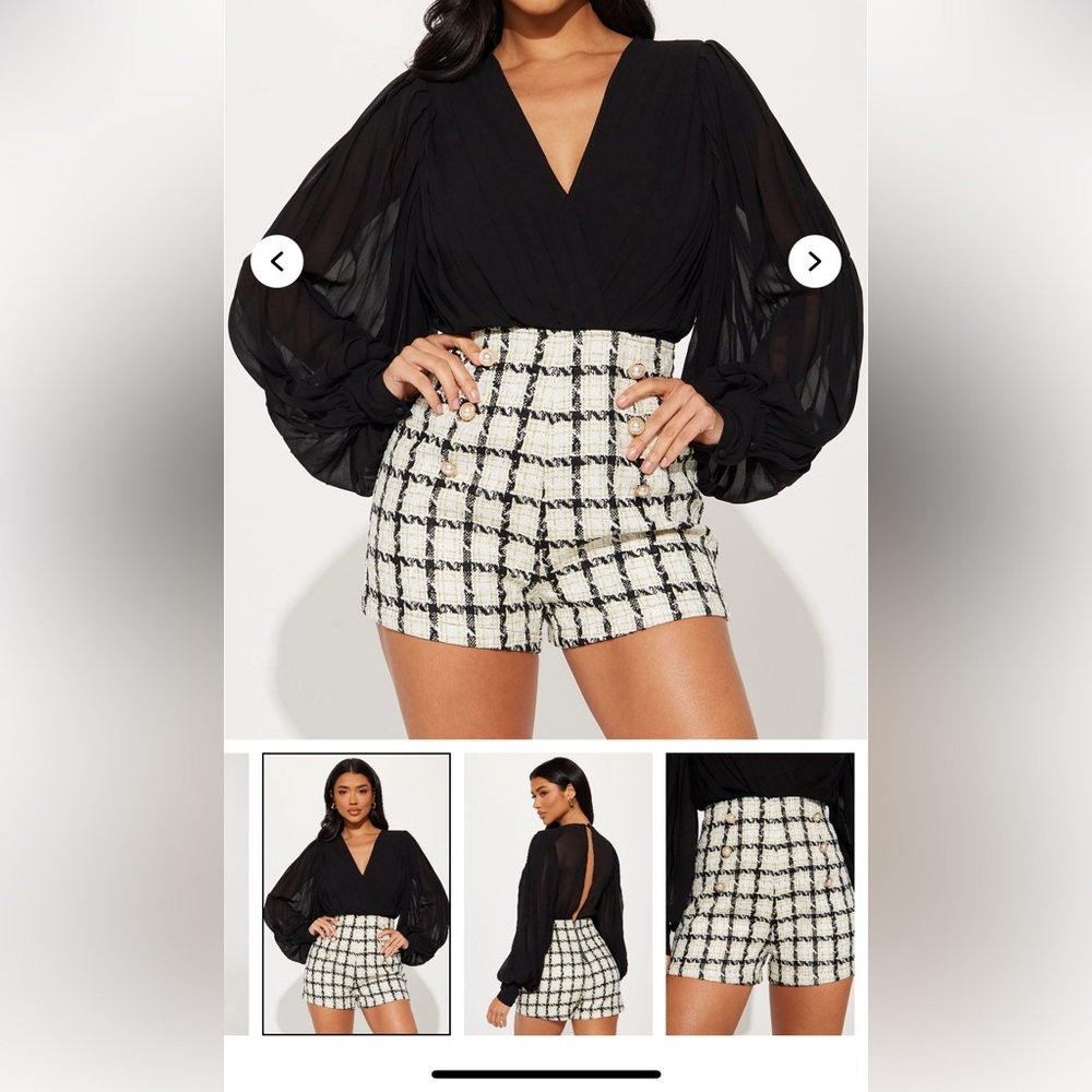 Long sleeve black romper